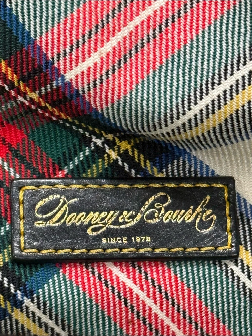 Dooney & Bourke Tartan Large Erica Hobo Shoulder Bag Cream/White Plaid Multi